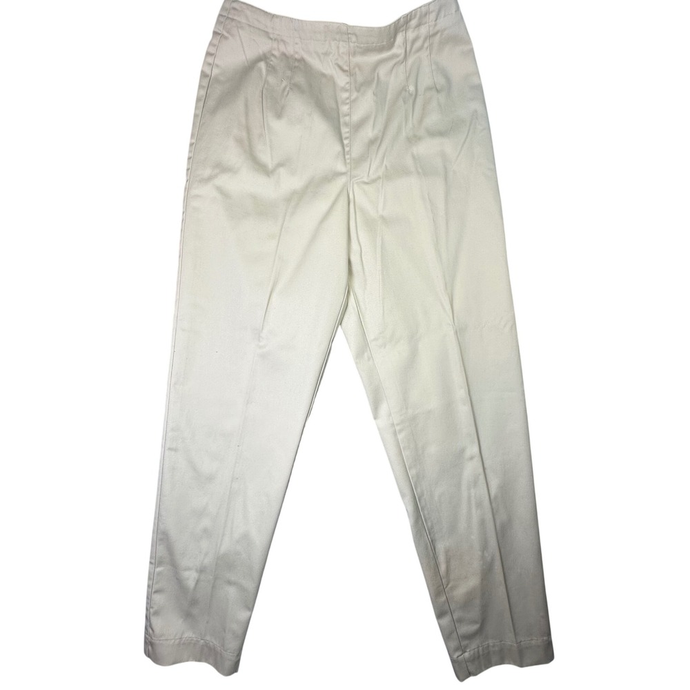 Talbots Cotton Khaki Trousers High Rise Straight Leg Classic‎ Professional Sz 10